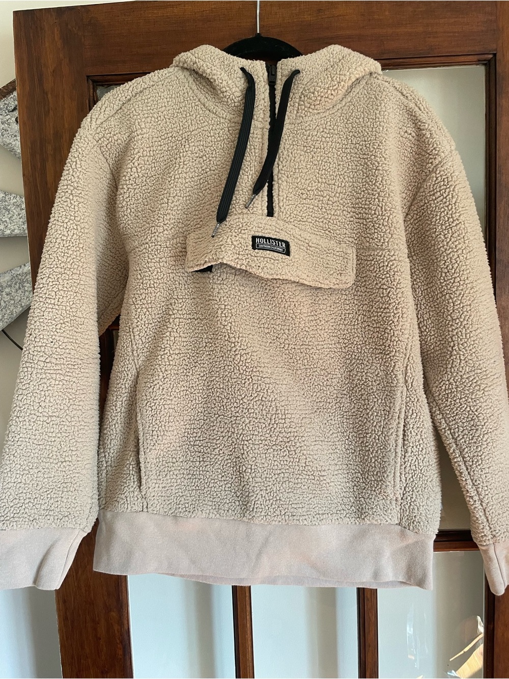 Hollister Cream Sherpa Hoodie